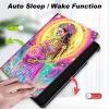 Case for 12.3 inch Surface Pro 7 Plus/Pro 7/ Pro 6/ Pro 5/ Pro 2017/ Pro 4,Slim Lightweight Smart Shell Stand Cover with Auto Wake/Sleep Case for Microsoft Surface Pro 7,Skull Flowers view 3