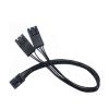 15cm Corsair 4Pin RGB ARGB Fan Hub 1 to 2 Splitter Adapter Cable Compatible with The RGB Hub Lighting Node Commander Core(Black Sleeved) view 3
