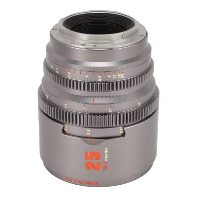 Cinema Lens 25mm T2.1 260 Extended Focus Range Manual Focusing R Mount Cine Lens Set for R RP R5 R6 R3 Camera (Gray)