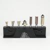 Bit Tray, Aluminum Alloy Magnetic Slots Wrench 1/4in Router Bits Holder Woodworking Tools, Designed for 1/4in Router Bit, Convenient with 7 Magnetic Slots for view 2