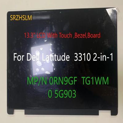 0RN9GF TG1WM 5G903 7Y0MM 135WG P95G002 13.3" LCD Assembly with Frame Board for Dell Latitude 13 3310 2-in-1
