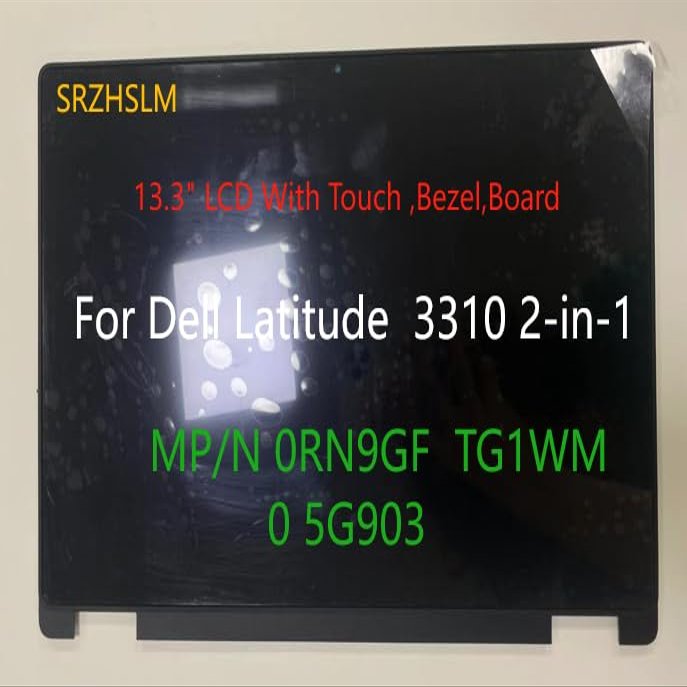 0RN9GF TG1WM 5G903 7Y0MM 135WG P95G002 13.3" LCD Assembly with Frame Board for Dell Latitude 13 3310 2-in-1