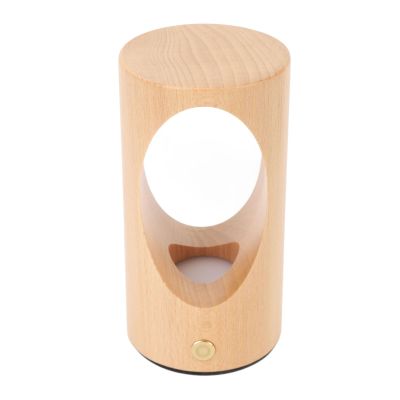 Hyuduo Baby Night Light with Touch Control Rechargeable Dimmable Wooden Table Lamp for Nursery Office Kids Baby Night Light for Breastfeeding Diaper Change Moving in Dark