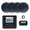 JBL JAM5000N Marine Gauge Hole Mount USB Bluetooth AM/FM/WeatherBand Radio Receiver with Wired Remote, Extension Cable, 4x 5.25" 20 Watt Max Power Polycone Audio Speakers (Bulk Packaging) view 1