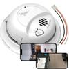 4K Wi-Fi Dual Camera Smoke Detector Fire Alarm Spy Camera (Cam #1 Down View/Cam #2 Side View, 110V AC Connector, Video Only/No Audio) view 1