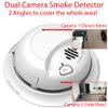 4K Wi-Fi Dual Camera Smoke Detector Fire Alarm Spy Camera (Cam #1 Down View/Cam #2 Side View, 110V AC Connector, Video Only/No Audio) view 2