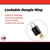 SimplyAV ProAV 8K Loaded Dongle Kit with DP1.4, MDP1.4, USB Type C, HDMI, and Dongle Ring - All-in-One Connectivity Solution - SAV-L002 view 4