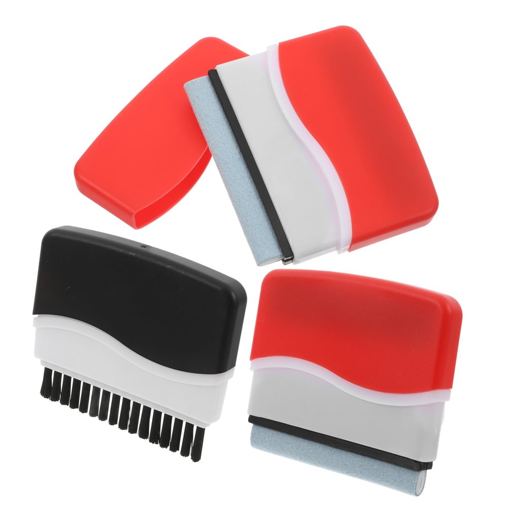 PLAFOPE 3pcs Keyboard Brush Mobile Phone Screen Cleaning Brush Double-Sided Multi-Purpose Cleaning Tool Keyboard Cleaner Computer Cleaner Black Red
