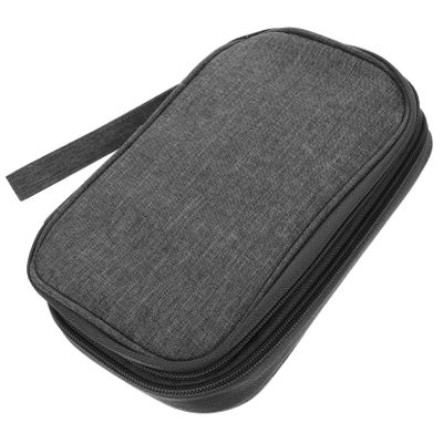 ARTIBETTER Multi-Layer Electronic Cable Organizer Bag Portable Travel Pouch for Chargers Cords and Accessories Durable Zipper Design Water-Resistant Gray Double-Layer Storage Case