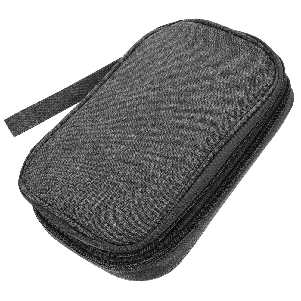 ARTIBETTER Multi-Layer Electronic Cable Organizer Bag Portable Travel Pouch for Chargers Cords and Accessories Durable Zipper Design Water-Resistant Gray Double-Layer Storage Case