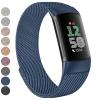 Vanjua for Fitbit Charge 6 Bands Women Men, Stainless Steel Metal Mesh Loop Adjustable Wristband Replacement Strap Compatible with Fitbit Charge 6 Fitness Tracker (Sapphire Blue) view 1