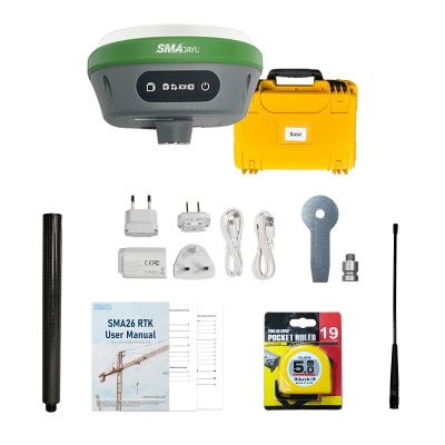 SMA26 Pro GNSS Receiver RTK Surveying System, Tilt Compensation, 4G/WiFi/Bluetooth, IP67 Waterproof, Ideal for Land, Construction, and Forestry Survey (exclude Tripod)