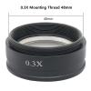 Microscope 0.3X Barlow Lens Microscope Auxiliary Lens Mounting Thread 42mm 48mm 50mm 52mm Distance 287mm(0.3X Thread 48mm) view 2