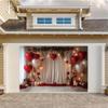 10x8 feet February 14 Valentine's Day Photography Backdrop Gold Glitter Indoor White Curtains Couple Portrait Background Valentine's Day Photo Background view 3