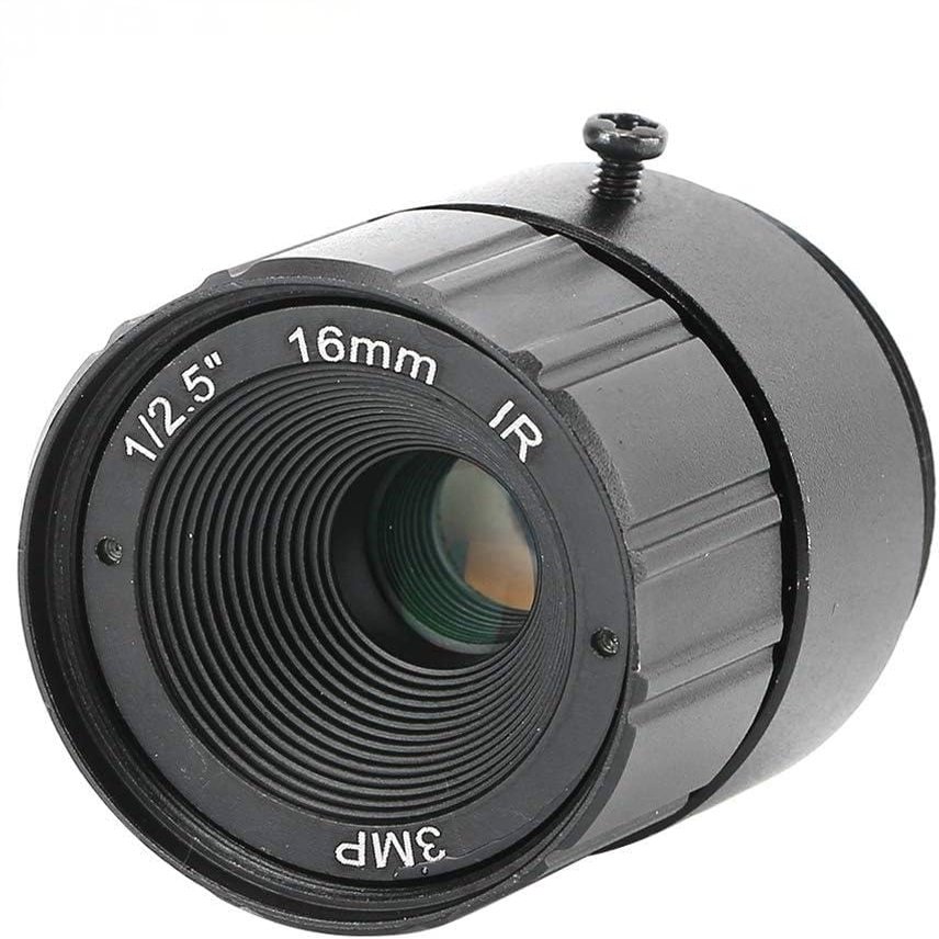 CCTV Security Camera 16mm 3MP CS Mount Lens, High Resolution Fixed Focus Lens for Surveillance, Security, and Monitoring Cameras