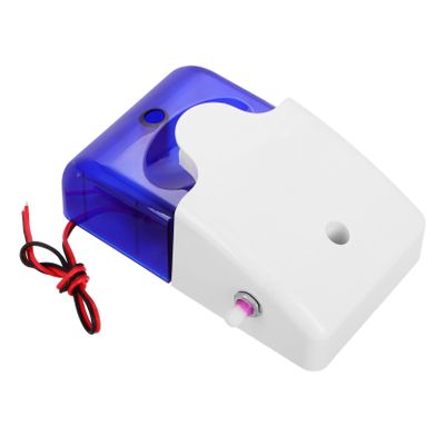 WHAMVOX 12v Siren Security Alarm Horn with Adjustable Volume and Flashing Light for Anti-Theft Warning Home and Vehicle Protection