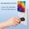 NEWzone Rainbow Night Light Set of 2, Auto Sensor LED Dusk-to-Dawn Nightlights, Plug-in Sensor Lamp for Bedroom Bathroom Kitchen Hallway Stairs Decorative view 3