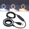 Microscope Kit Microscope Illuminators 3 Color Modes LED Adjustable Ring Light for Stereo Zoom Microscope Shadowless Lamp USB Plug Microscope Lens Adapters view 2