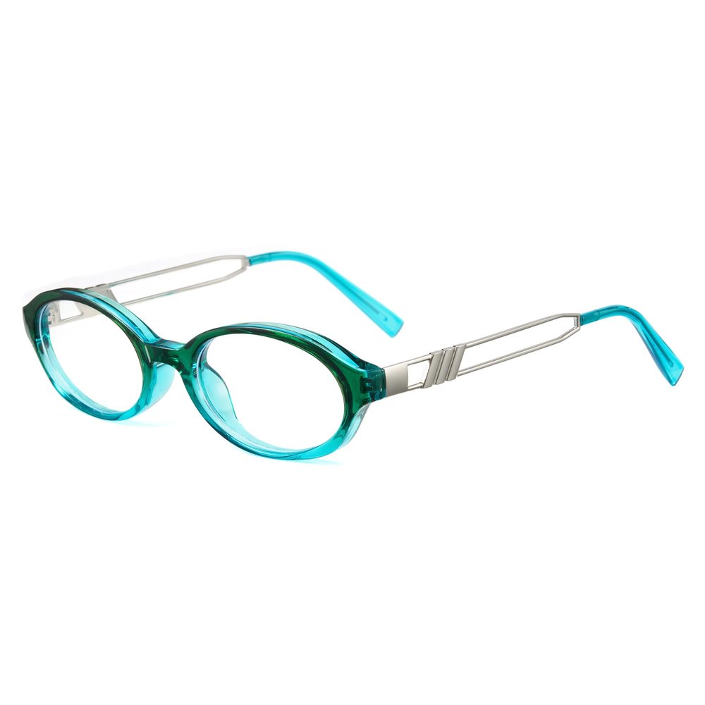 Cyxus Oval Blue Light Glasses for Women Fashion UV Blocking Computer Glasses8242T05 Blue