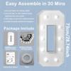 2.4FT/28.74in Marquee Light up Numbers Marquee Number 2 with White Lights for Birthday Party Large Mosaic Frame Letter Cardboard Pre-Cut Giant Cut-Out Thick Foam Board Sign DIY Decorations view 2