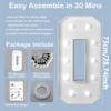 2.4FT/28.74in Marquee Light up Numbers Marquee Number 3 with White Lights for Birthday Party Large Mosaic Frame Letter Cardboard Pre-Cut Giant Cut-Out Thick Foam Board Sign DIY Decorations view 2