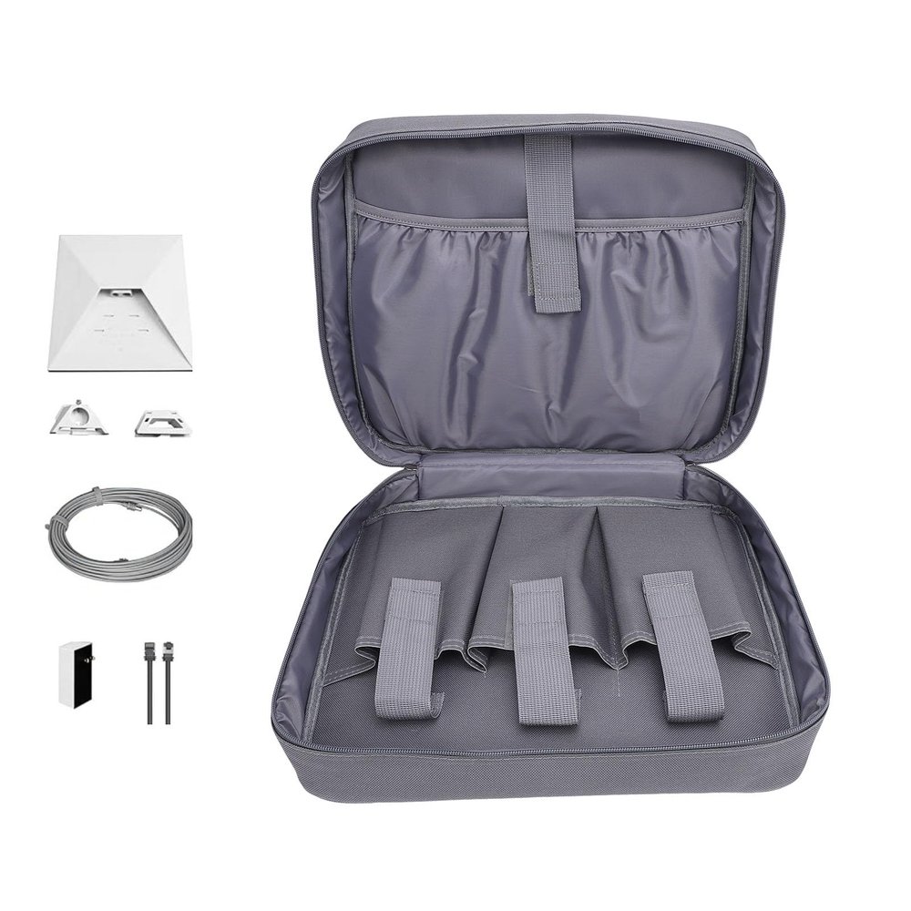 Mini Case for Starlink Mini Dish, Carrying Case for Mini Dish, Satellite RV Travel Bag, Ehternet Storage Handbag for Power Supply, Pipe Adapter, Cables