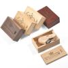 100Pack Personalized Swivel Wooden/Bamboo USB 3.0 Flash Drive 4GB - Handmade Custom Engraved Memory Stick for Wedding, Corporate Gifts, Promotions, Events (Containing Exquisite Bags) view 1