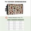 Christmas Bells Beige Outdoor TV Cover 30"-32" - 600D Waterproof TV Cover Weatherproof TV Screen Protector Dustproof Winter Xmas Bow Garland on Burlap TV Display Protector for Outside Flat Screen TV view 2