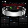 Smart Ring for Men Women Heart Rate Monitor Blood Oxy Monitor Fitness Ring with Sleep Tracker Pedometer Calories Step Counter Waterproof Find Ring Activity Tracker Compatible with iOS Android Phones view 2