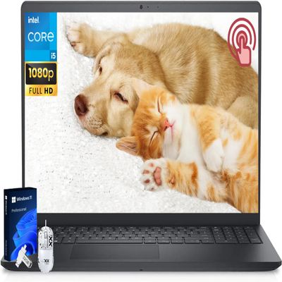 Dell Inspiron 15 3520 Business Laptop, 15.6" FHD Touchscreen, Intel 10-Core i5-1235U(Up to 4.40 GHz), 32 GB RAM, 2 TB SSD, Intel UHD Graphics, Windows 11 Pro, 32GB USB C Flash Drive, Patented Mouse