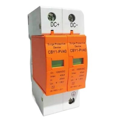 Surge Protective Device SPD DC 500V 800V 1000V 2P DC1000V 20KA~40KA Low-Voltage Arrester House din Rail 2 Poles Protector(800V)