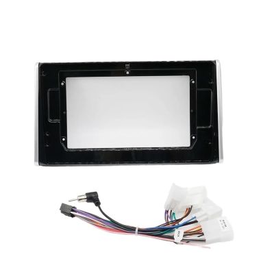 ZYRIOUV 10.1 Inch Car Radio Fascia Frame 2DIN Install Panel Dashboard Compatible with Toyota RAV4 2019 Central Control Accessories(Frame Cable)