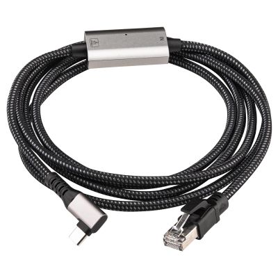 USB C to Ethernet Cable, Gigabit Network 90 Degree RJ45 LAN Cord,9.9 FT Gigabit Network Ethernet Cable to USB C for Thunderbolt 3/4, MacBook Pro/Air, iPad Pro, iPhone 15 Series, Galaxy...