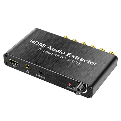 4K Audio Digital to Analog Converter, HDMI 5.1 Digital Audio Decoder, Pass/2.0CH/5.1CH 3 Audio Modes, Support DTS/AC-3, 3.5mm Headphone Output, for Home Theater Game Music