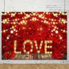 6x4 feet Red Rose Flash Backdrop Love Love Sign Valentine's Day Romantic Portrait Birthday Photography Background Decoration Banner view 2