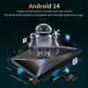 Android TV Box 14.0,R69PLUS 4GB RAM 32GB ROM Android 14 Box,CPU Allwinner H728 &GPU Mali G57-MC1 Chipset Android Box,4K/8K Resolution Support 2.4G/5.8G Dual WiFi and Bluetooth 5.0 Smart Tv Box 2025 view 2