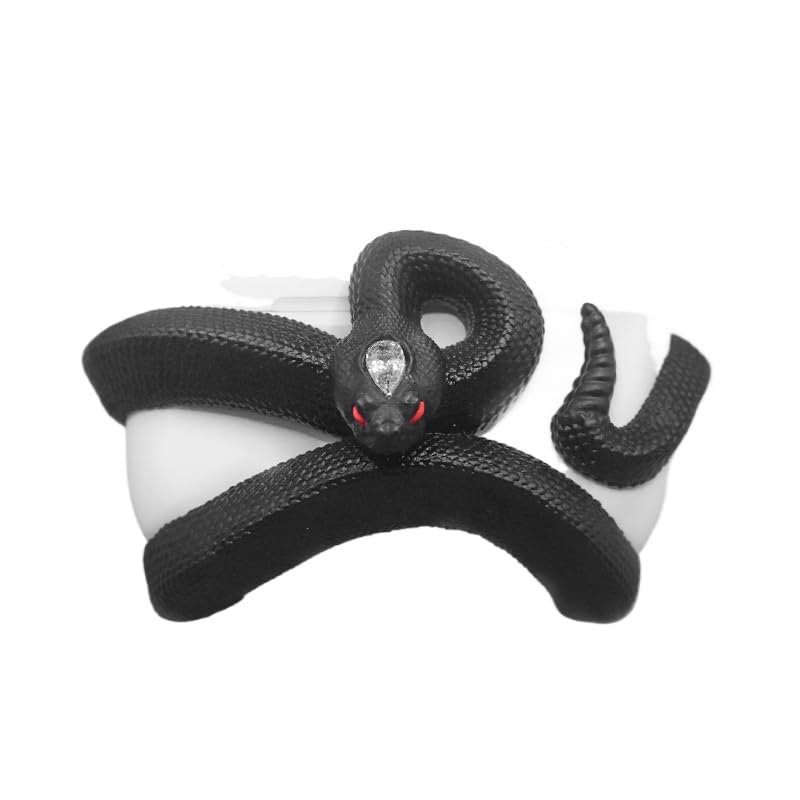 3D Snake Wireless Earphones Case, Sidewinder Bluetooth Earphones Protective Cover, Air Pods Pro/Pro 2/3/4 (Black, for AirPods Pro)