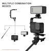 Mtlavishness Flash Microphe 1273 Aluminum Alloy Action Camera Live Vlog Video Shooting Bracket Microphone Fill Light Extension Bracket Frame with Cold Shoe Mount for Osmo view 4