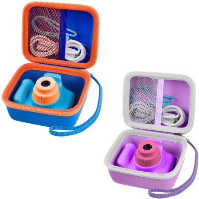 Camera Case for Seckton/for Desuccus/for PROGRACE/for GKTZ/for Dylanto/for Rindol/for One'sMore/for HANGRUI Kids Digital Camera, Kid Camcorder Storage Box for Cable Accessory-Bag Only(2 pack)