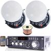 Technical Pro Home Theater System Kit  2 Channel, 600 Watts Bluetooth Amplifier w/ 2 Qty of 6.5" Frameless Ceiling Speakers 200W Each, 50 ft Speaker Wire & Remote Perfect for Home, Restaurant Use view 1