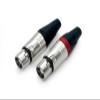 GST GEAR Silver Plated Audio XLR 3 Pin Male Plugs/Connectors, 4 Pcs (Female, Black) view 2