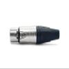 GST GEAR Silver Plated Audio XLR 3 Pin Male Plugs/Connectors, 4 Pcs (Female, Black) view 3