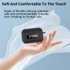 for TOZO NC9 2024 Case Cover,Wireless Earphone Silicone Protective Cover(with Carabiner + Lanyard) Drop-Proof,Scratch-Proof,Shock-Proof,Reserved Charging Port,Case for New TOZO NC9 2024(Black) view 4