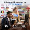 AI Glasses for Men & Women, Smart Glasses Powered by ChatGPT, AI Real-time Translation with 107 languages, 11H Music Play, Bluetooth Sunglasses with Polarized Lens, UV Protection for Daily Use, Travel view 3