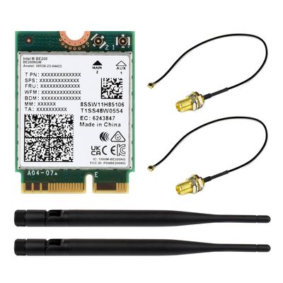 Waveshare Wireless BE200 NIC, Gigabit Tri-Band Wi-Fi 7, IEEE 802.11a/B/G/N/Ac/Be/Ax Standard, BLT 5.4