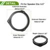 HOPESPANNER Speaker Spacer Ring Tweeter Speaker Spacer Adapter for Mercedes X-Class 2017-2020 Waterproof Black for 6.5" ABS 2 Pcs view 4