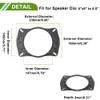 HOPESPANNER Universal for 6"x9" to 6.5" Speaker Spacer Ring Tweeter Speaker Spacer Adapter Waterproof Speaker Subwoofer Mounting Spacer Bracket Ring ABS 2 Pcs view 4