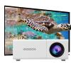 Mini Portable Projector, Outdoor Video Projector, LED Pico Movie Projector for Home Theater, 1080P High Resolution Projector (White) view 1
