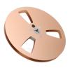 1/4 7 Inch Empty Tape Reel, 3 Holes Aluminum Alloy Universal Open Reel Sound Takeup Reel for Reel to Reel Tape Player, Gold view 1