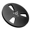 1/4 7 Inch Empty Tape Reel 3 Holes Aluminum Alloy Universal Open Reel Sound Takeup Reel for Reel to Reel Tape Player (Black) view 1